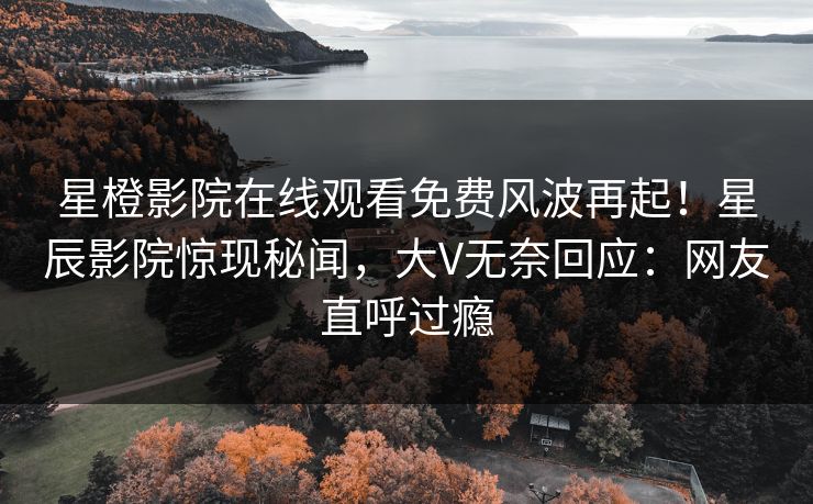 星橙影院在线观看免费风波再起！星辰影院惊现秘闻，大V无奈回应：网友直呼过瘾